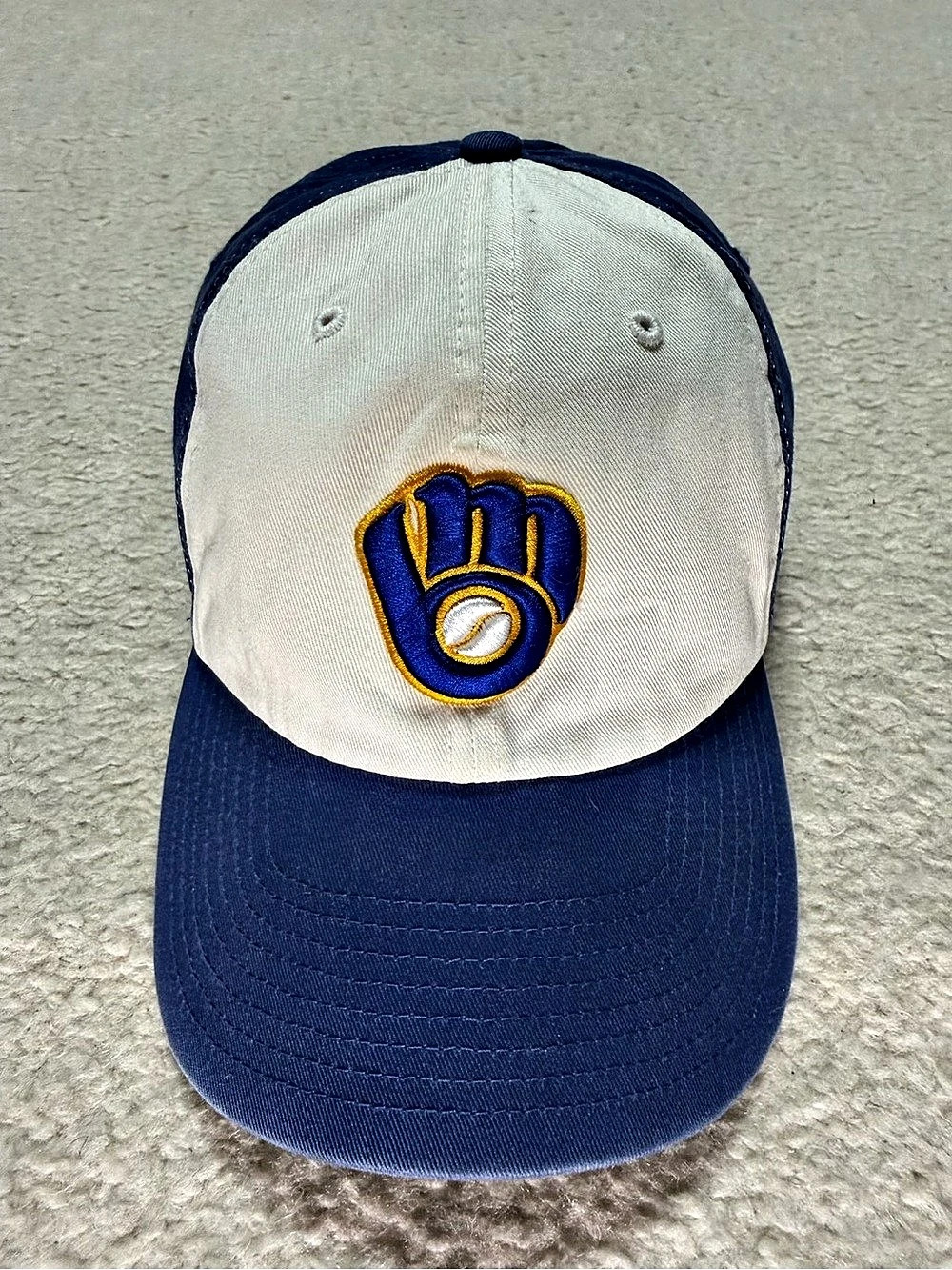 Milwaukee Brewers Nineteen 47 brand Hat Blue White Trucker Cap MLB